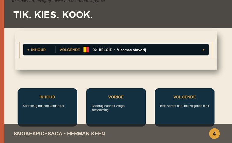 Interactieve navigatie in het digitale kookboek