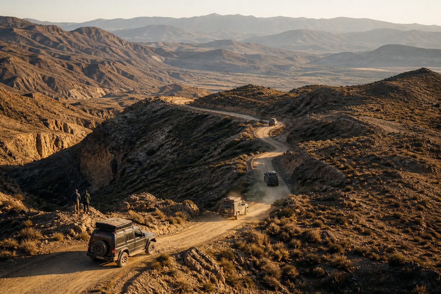 Een 4x4 op een onverharde route